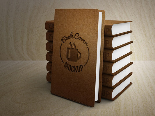 Free Leather Book Cover Mockup