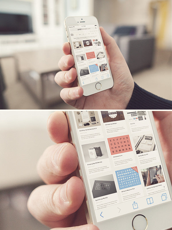 Free iPhone 5S MockUp in a Hand