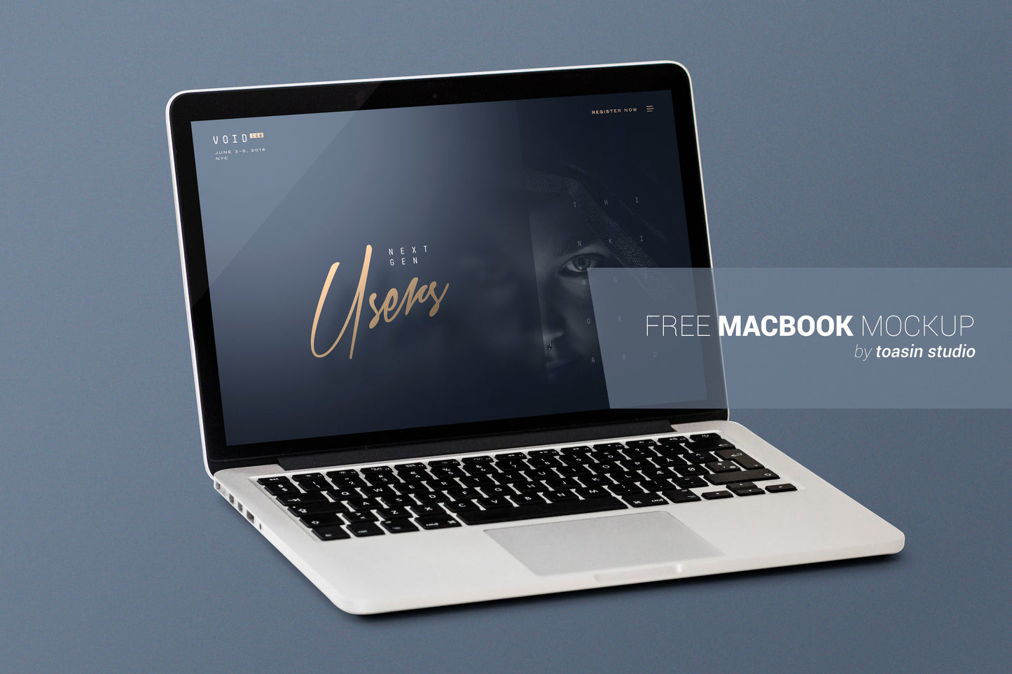 Free MacBook Pro Side View Mock-Up
