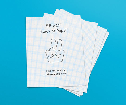 Free Stack of White Papers PSD Mockup