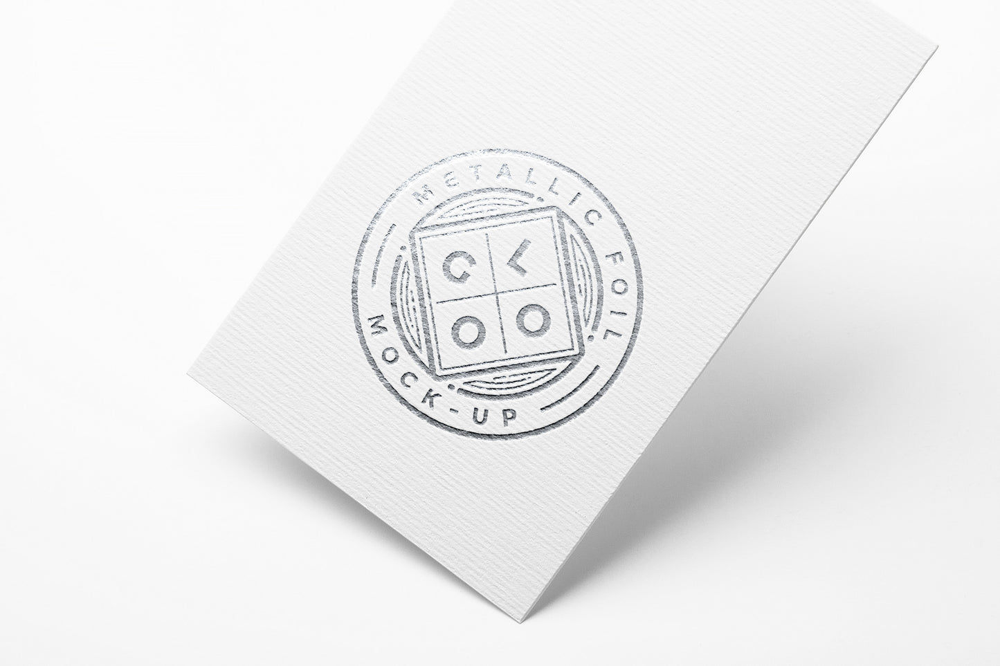 Free Metallic Foil Logo Business Card MockUp