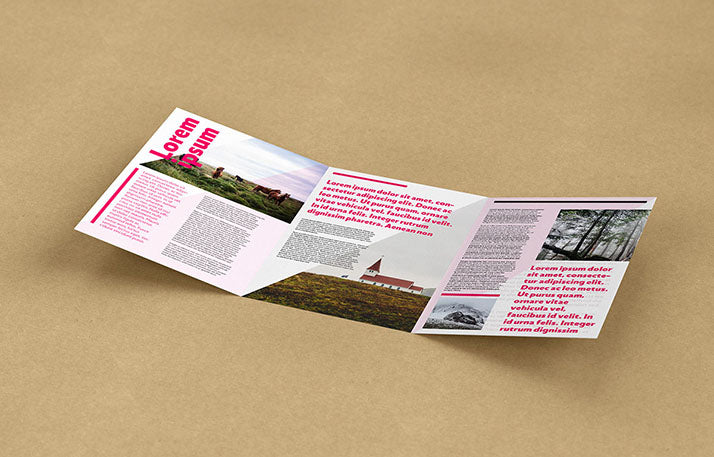 Free Collection of 5 Trifold Leaflet Mockups