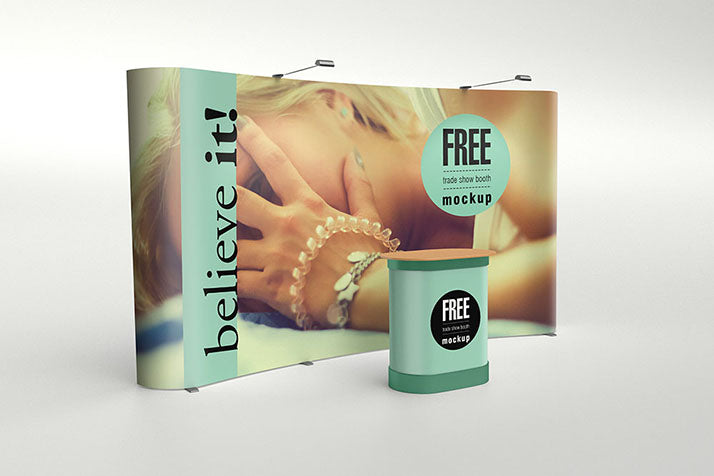 Free Business Trade Show Booth Advertisement Mockup