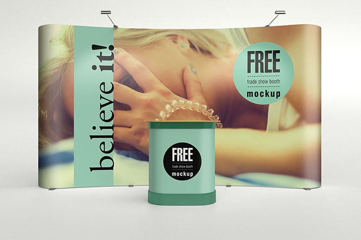 Free Business Trade Show Booth Advertisement Mockup