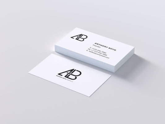 Free Clean White Modern Business Card PSD Mockup