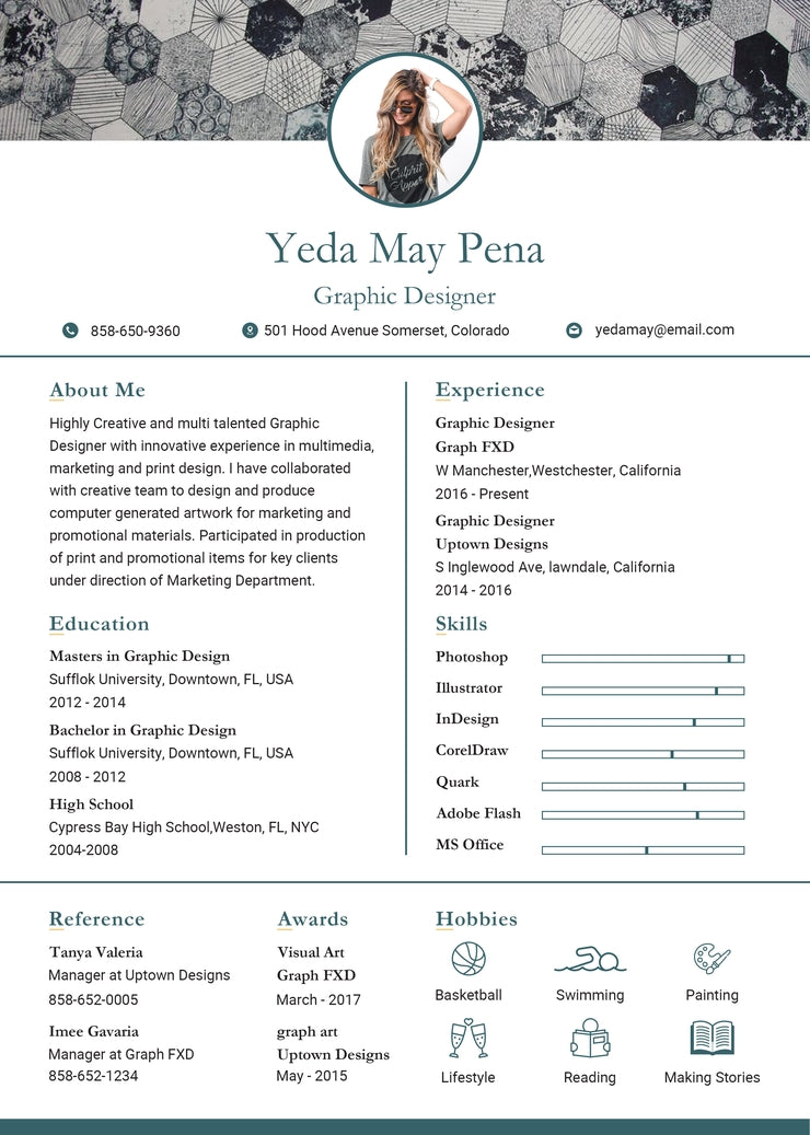 Cv Reference On Indesign Free Resume Templates in Indesign Format – CreativeBooster