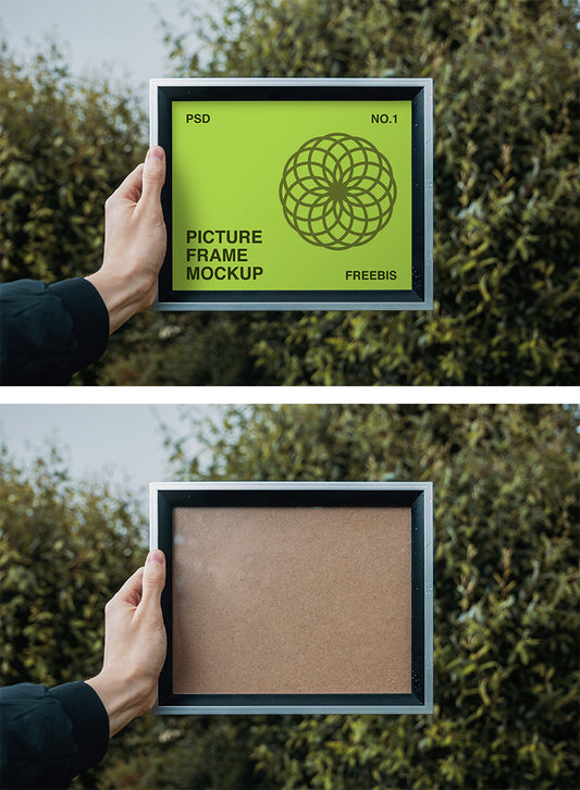 Free Hand Holding a Picture Frame (Mockup)
