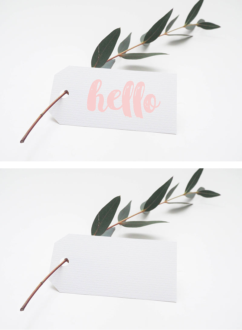 Free Business Paper Tag Mockup