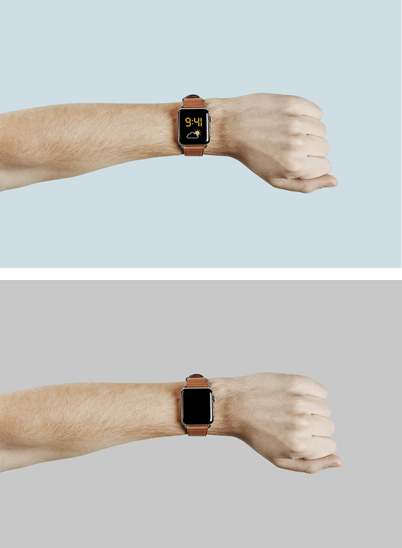 Free Apple Watch in Mans Wrist (Mockup)