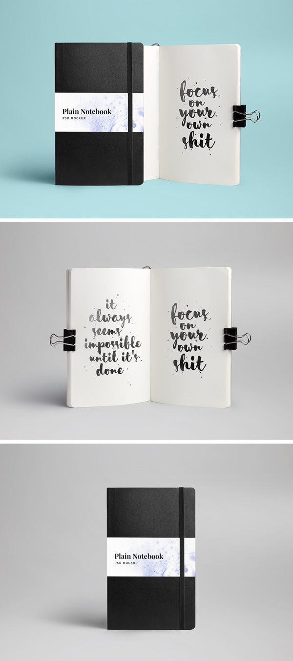Free Standing Notebook MockUp PSD