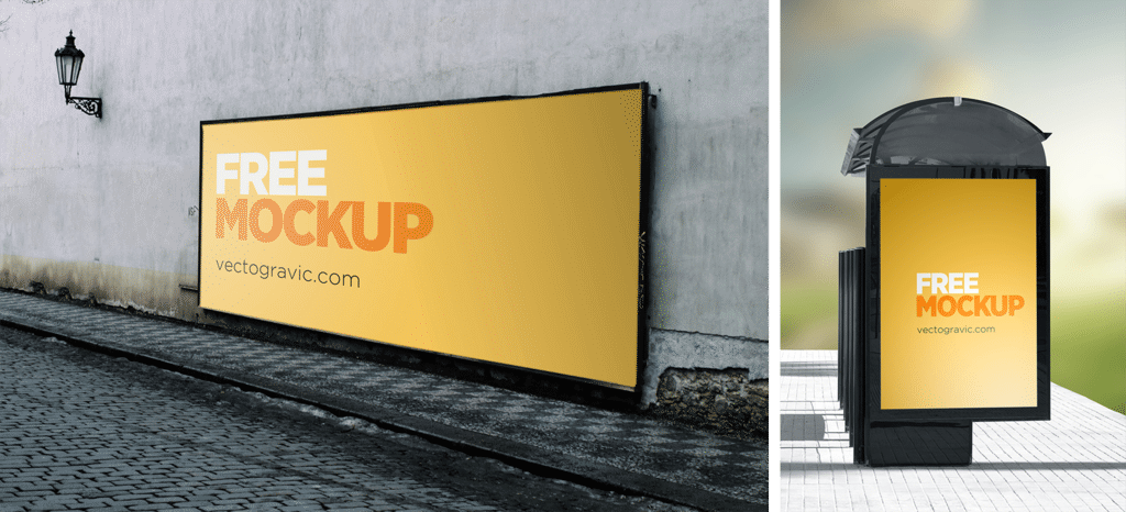 Free Clean Outdoor Sign Mockups