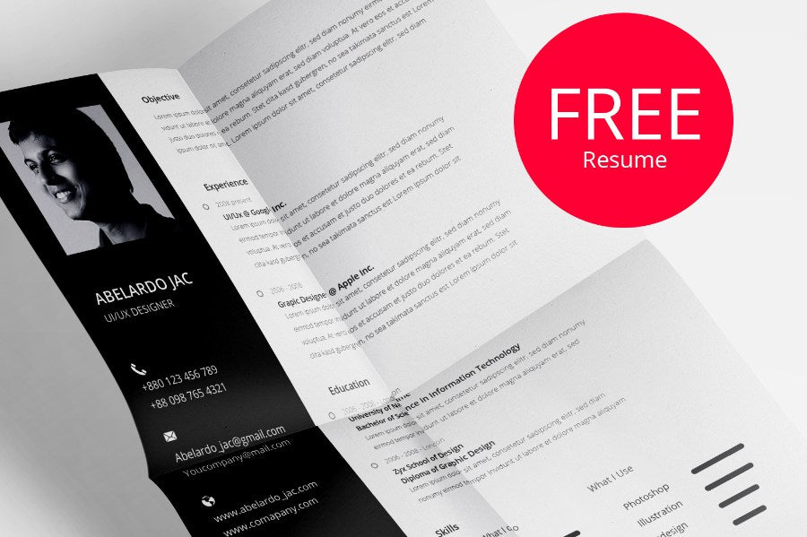 Free Classy Photoshop (PSD) Format Resume and CV Template – CreativeBooster