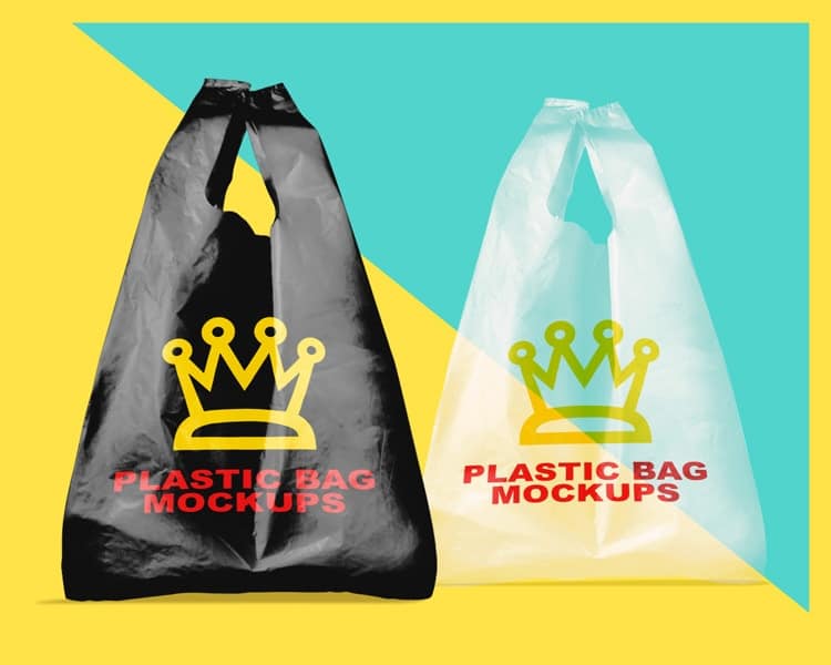 Free Set of Plastic Bag Mockups