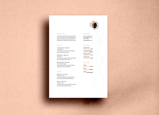 Free Flame Professional Resume Template in Illustrator (AI) Format