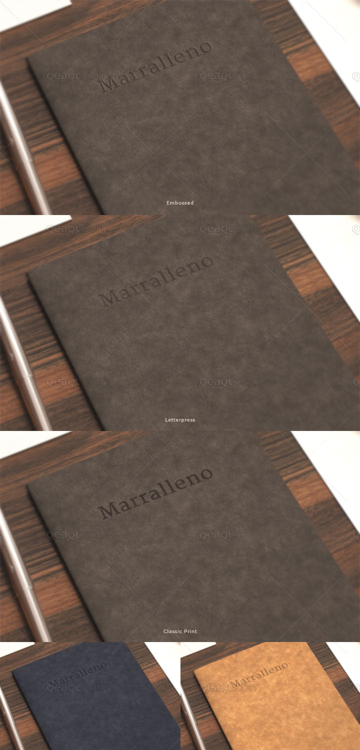 Free Brown Leather Notebook Mockup