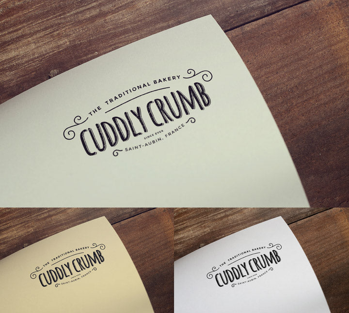 Free Logo Mockup on White Paper with an Old Wood