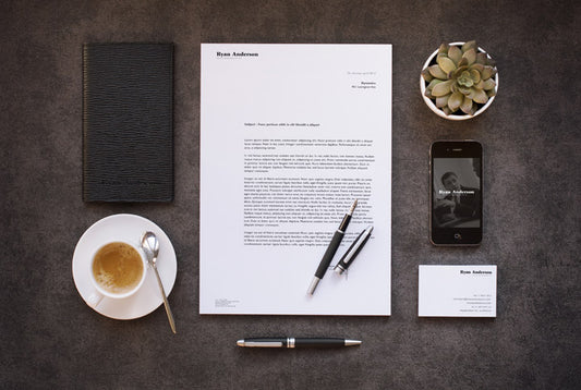 Free A Stationery Mockup in Business Style