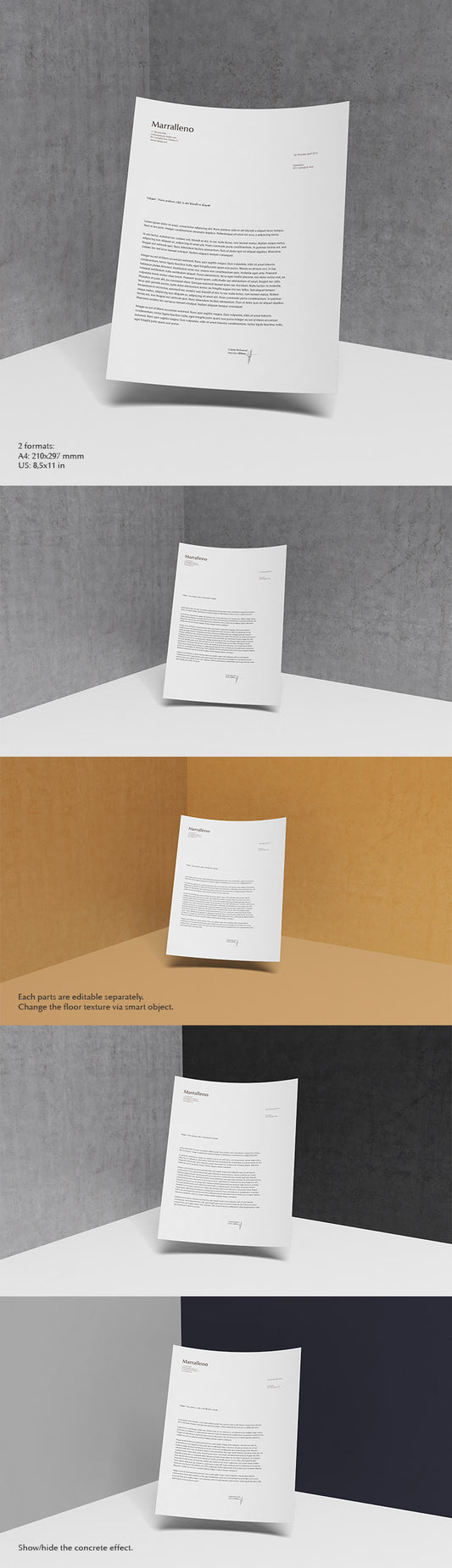 Free A Letterhead Mockup with High Resolution