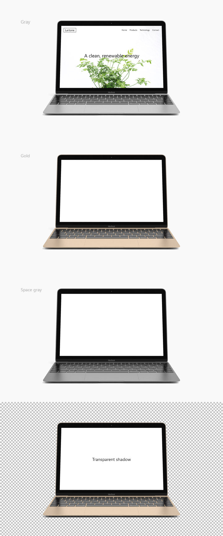 Free Clean Realistic Laptop Macbook Mockup