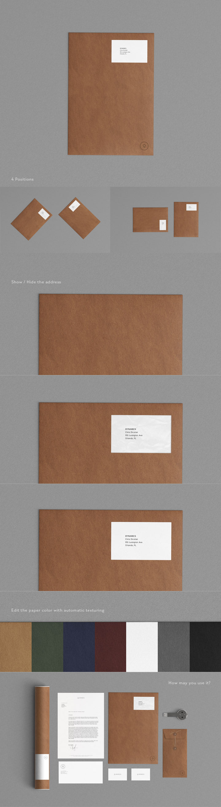 Free Stationery Envelope Mockup Set