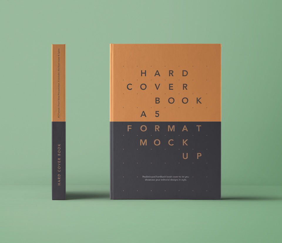 Free Psd A5 Hardcover Book Front View