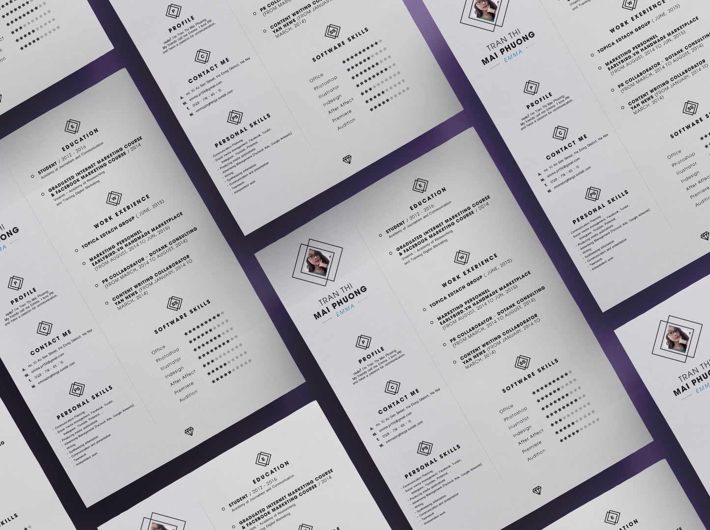 Free Neat Resume Template in Photoshop (PSD) Format