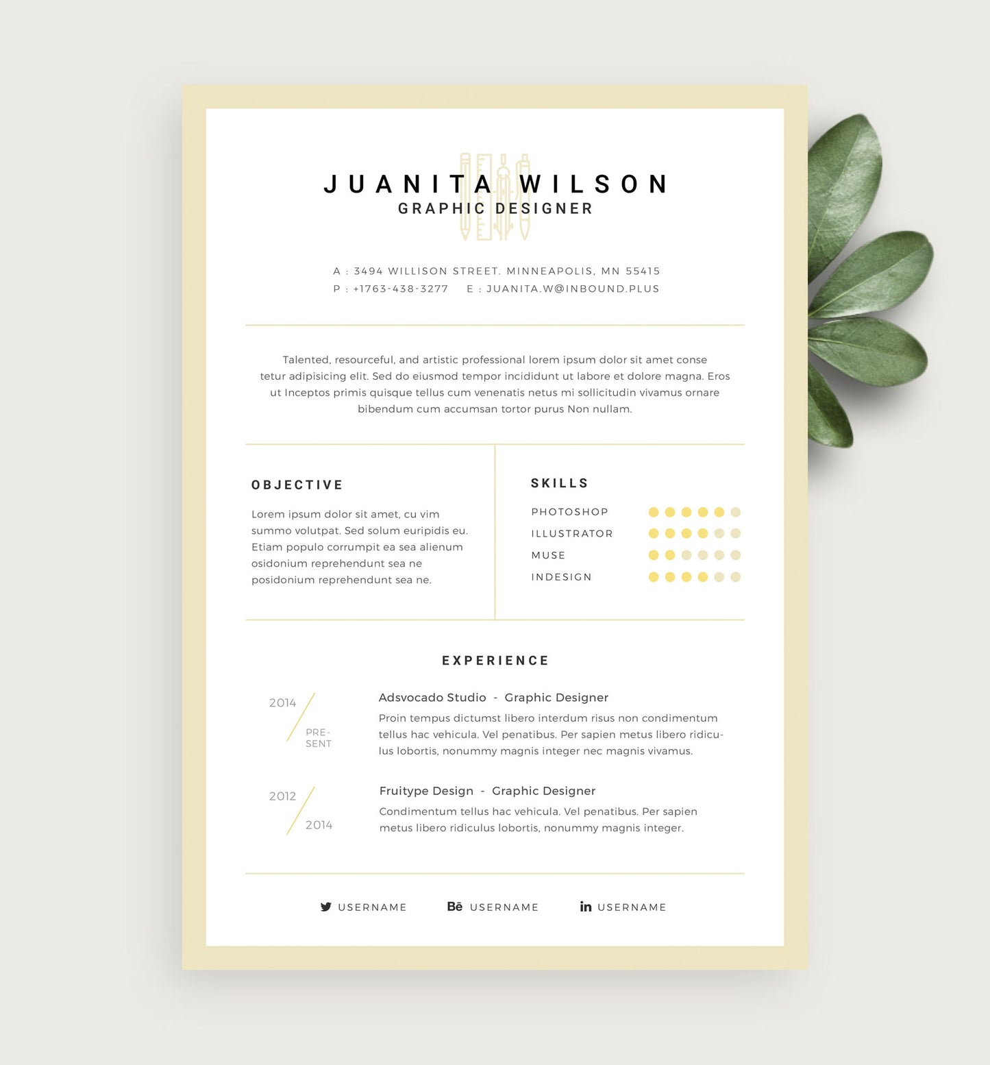 Free Clean Resume Template in Photoshop (PSD) Format