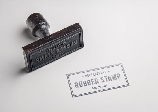 Free Clean Rubber Stamp PSD MockUp