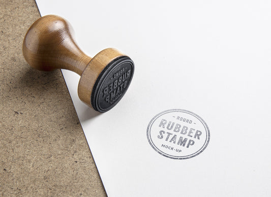 Free Real Rubber Stamp PSD MockUp