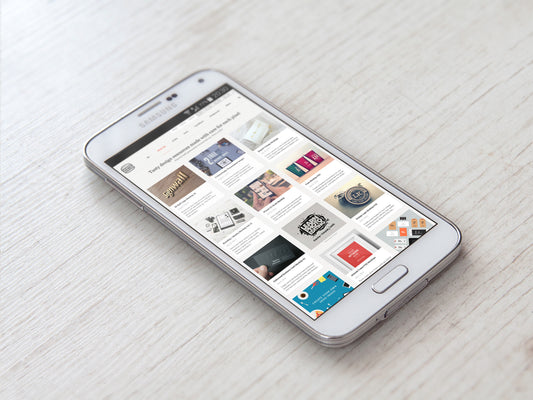 Free White Samsung Galaxy S5 PSD MockUp