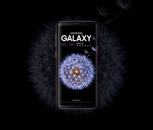 Free Black Samsung Galaxy S9 PSD Mockup