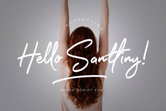 Hello Santtiny - Free Brush Script Font