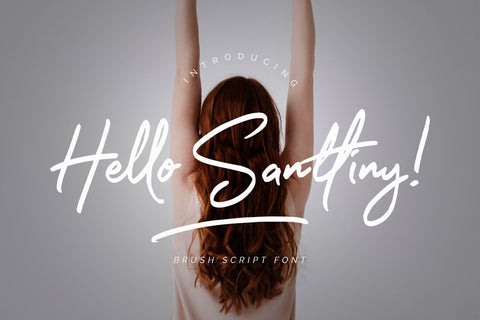 Hello Santtiny - Free Brush Script Font