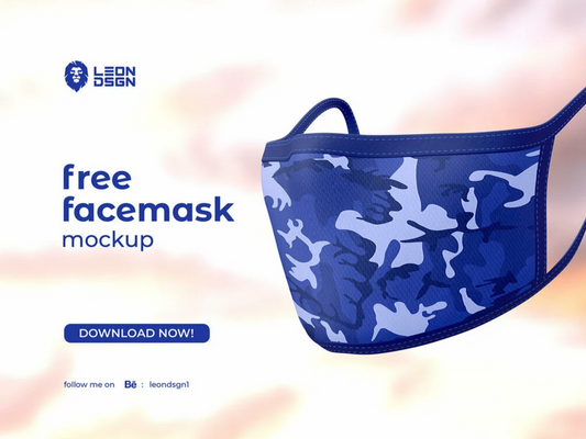 Free Face Mask Covid/Corona Mockup PSD