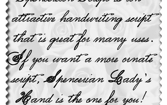 Free Spencerian Lady\'s Hand SW Font