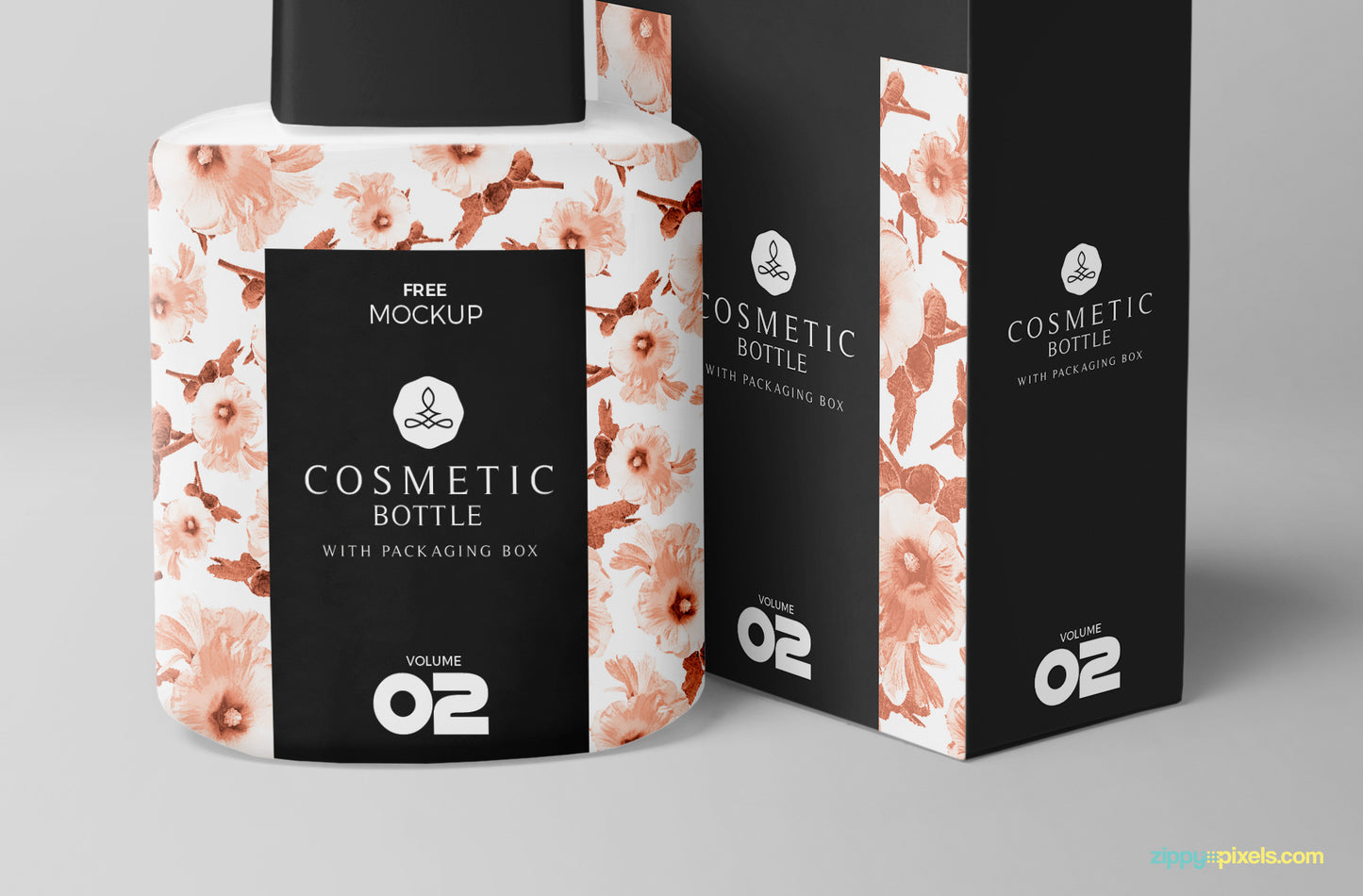 Free Realistic Cosmetic Bottle Mockup