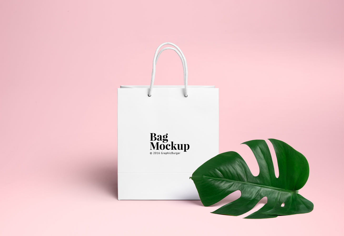 Free Clean White Shopping Bag PSD MockUp