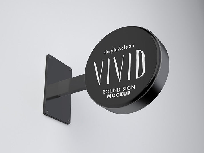 Free Simple and Clean Vivid Business Logo Sign Mockup