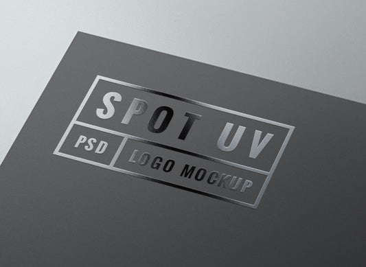 Free Silver Foil Logo PSD MockUp