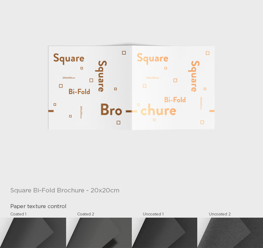 Free Square Bi-Fold Brochure (Mockup)