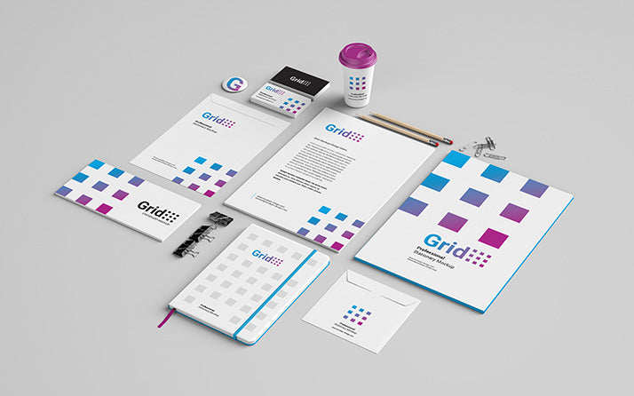 Free Clean Stationery Mockup Set from Multiple Angles or Views