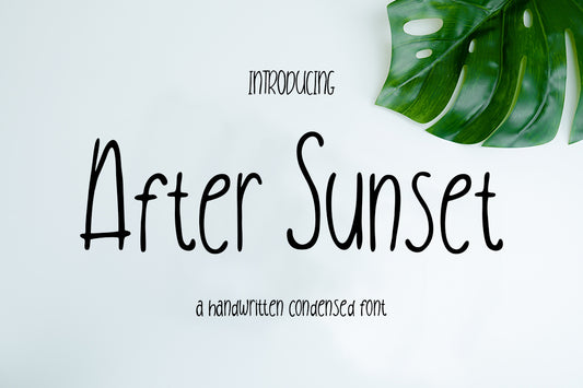 After Sunset - Free Handwritten Condensed Font