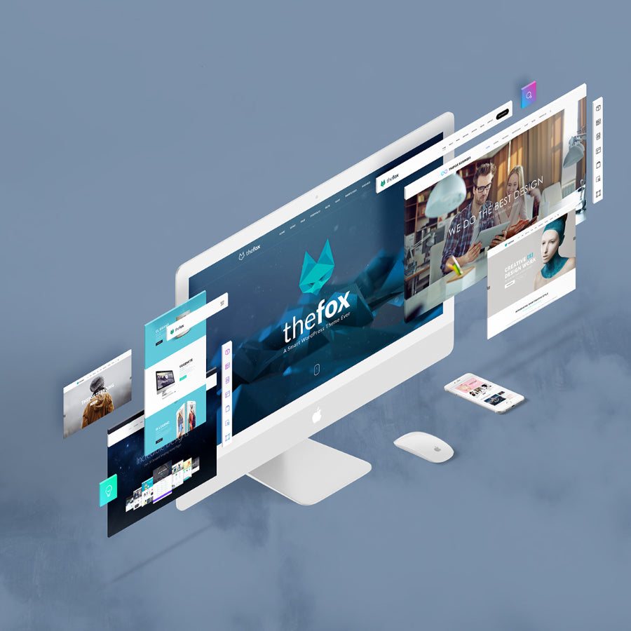 Free The Website Screen Display Designs Perspective PSD Mockup ...