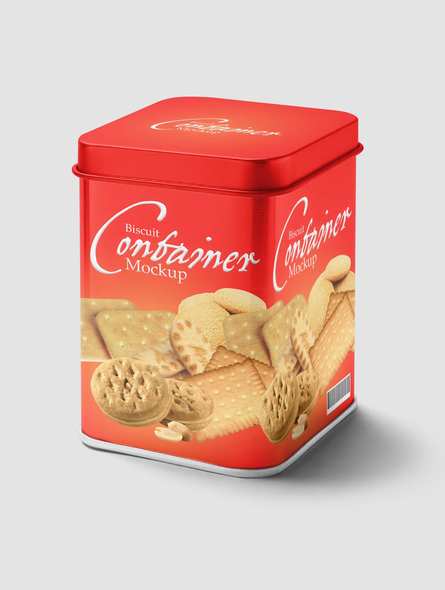 Free Red Tin Container Mockups