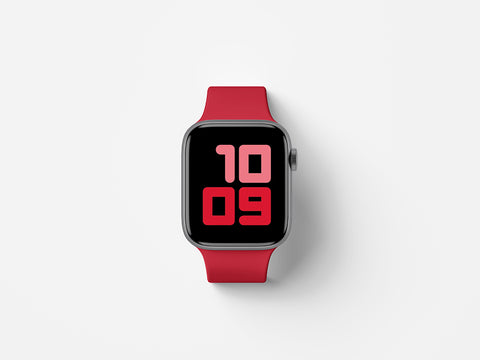 Free Top View of Apple Watch Series 5 PSD Mockup