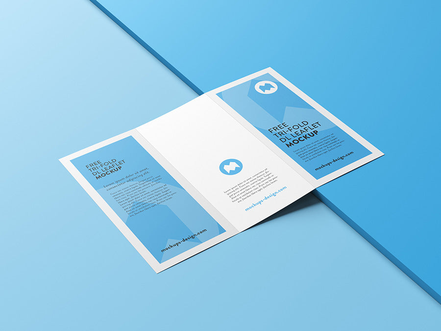 Free Professional Tri-Fold Leaflet Mockup – CreativeBooster