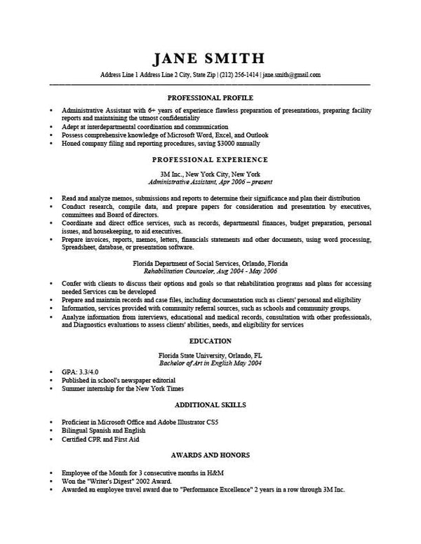 Free Professional Trump Resume Templates in Microsoft Word Format ...