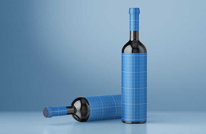 Free Ultra-Realistic Black Wine Bottle Mockup
