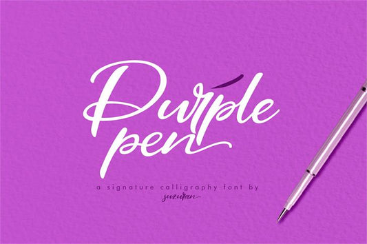 Free Purple Pen font