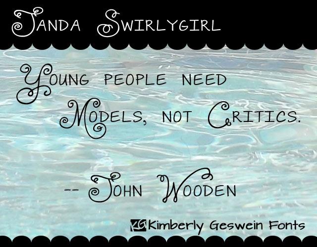 Free Janda Swirlygirl Font